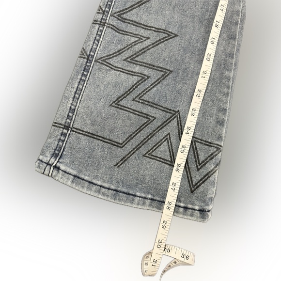 NWT Road Markings Embroidered Western Flare Jeans Blue S - Picture 6 of 9